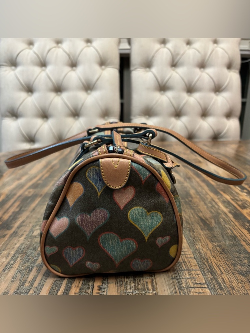 Dooney & Bourke Crayon Doodle Barrel Bag - Picture 4 of 16